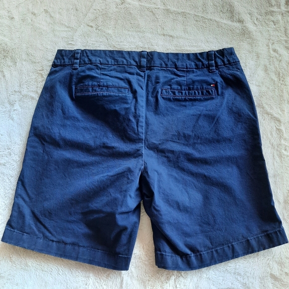 Tommy Hilfiger Chino Shorts Womens Unisex Size 16 Navy Blue Nautical - Picture 5 of 11